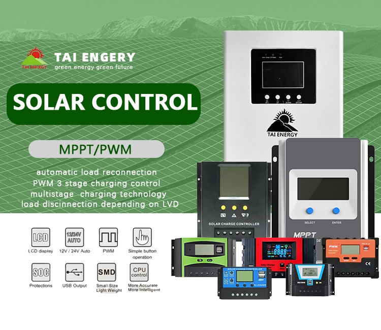 12V/24V/48V 50A Input Voltage 12/24/36/48V DC Available MPPT Smart Wind and Solar Charge Controller 30A for Home off-Grid Charging System Solar Controller